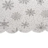 Julduk 140x260 cm vit/silver snöflingor polyester tvättbar