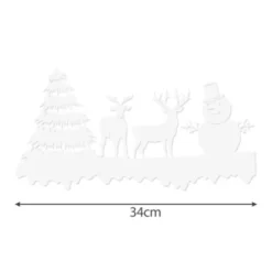Julfönsterdekaler PVC 34 cm statisk fäste utan lim för glas & speglar