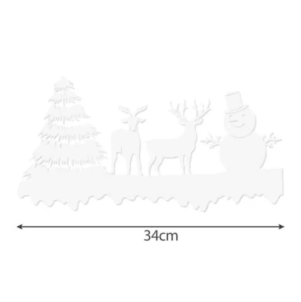Julfönsterdekaler PVC 34 cm statisk fäste utan lim för glas & speglar