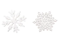 Julgransdekorationer 20-pack vita olika motiv upphängning 7 cm