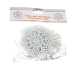 Julgransdekorationer snöflingor 12-pack