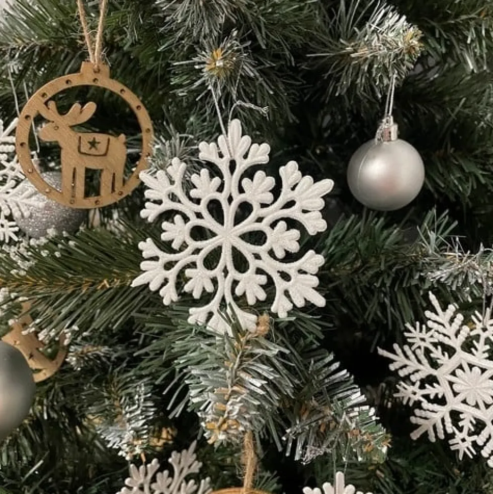 Julgransdekorationer snöflingor 12-pack