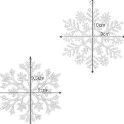 Julgransdekorationer snöflingor 12-pack