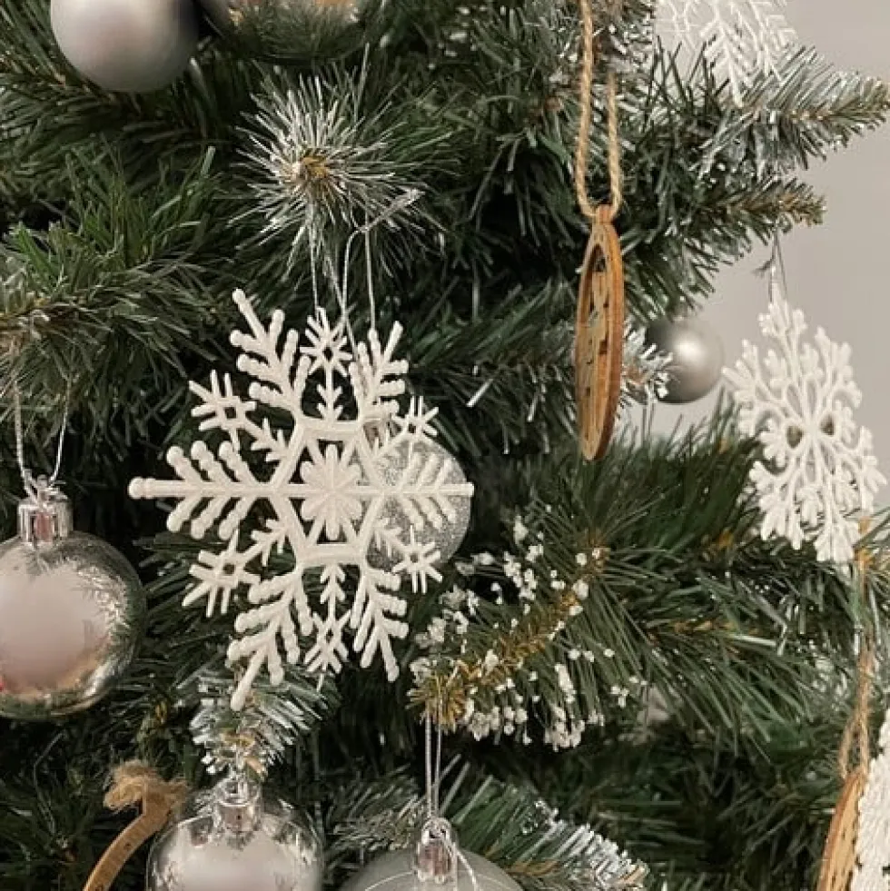 Julgransdekorationer snöflingor 12-pack