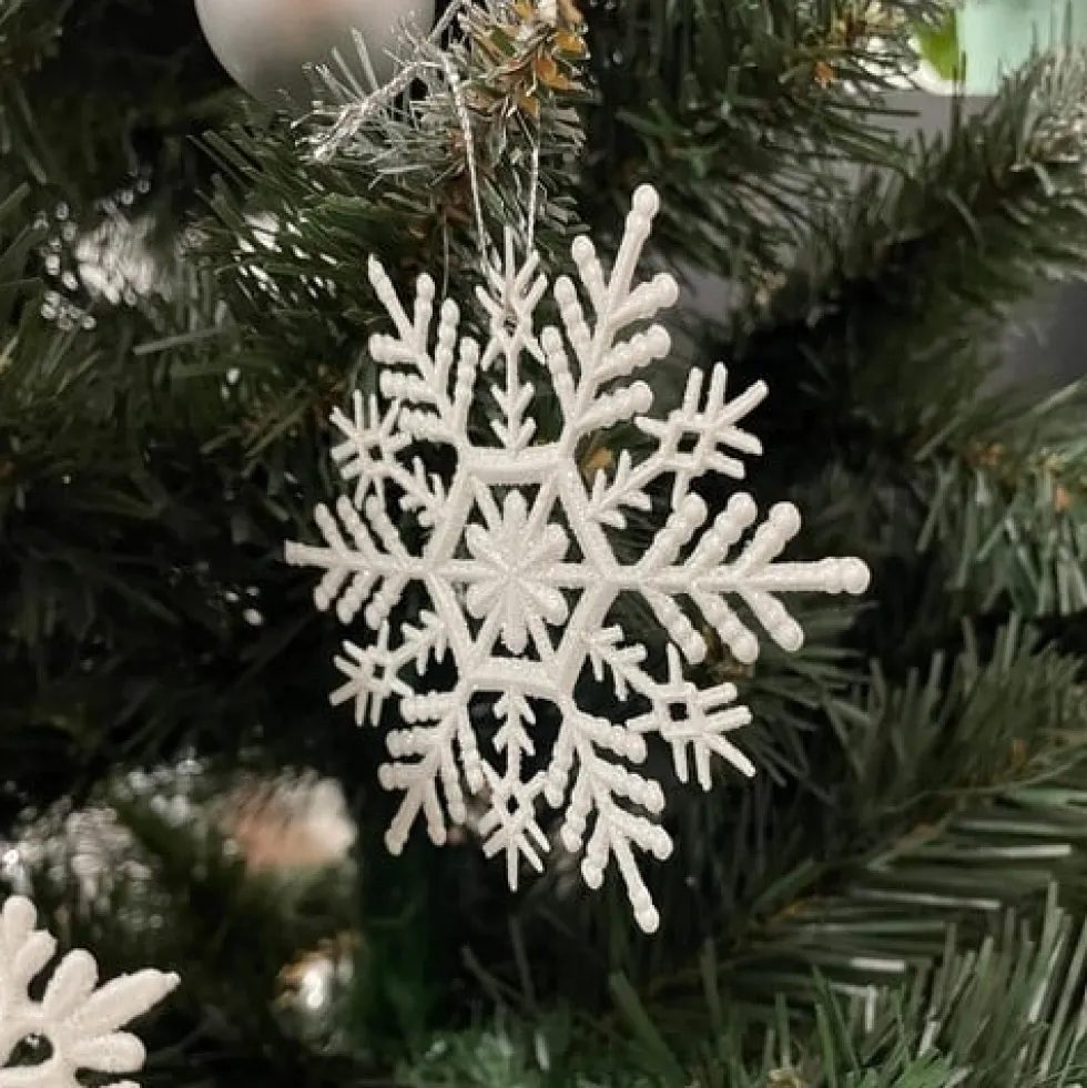 Julgransdekorationer snöflingor 12-pack