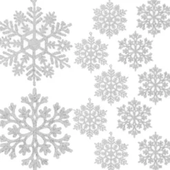 Julgransdekorationer snöflingor 12-pack