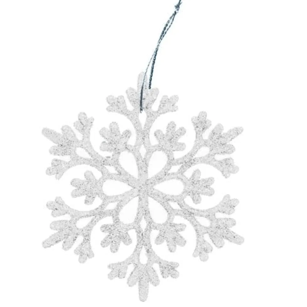 Julgransdekorationer snöflingor 12-pack