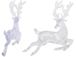 Julgranshänge ren transparent plast med glitter 11,5x13 cm