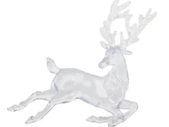 Julgranshänge ren transparent plast med glitter 11,5x13 cm