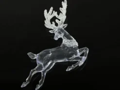 Julgranshänge ren transparent plast med glitter 11,5x13 cm