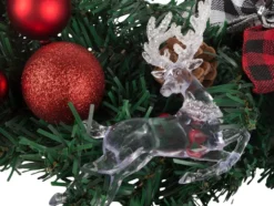 Julgranshänge ren transparent plast med glitter 11,5x13 cm