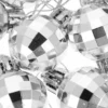 Julgranskulor plast 6 cm, 36-pack, silver/vit, 6 designer