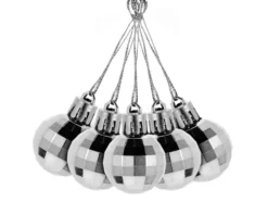 Julgranskulor plast 6 cm, 36-pack, silver/vit, 6 designer
