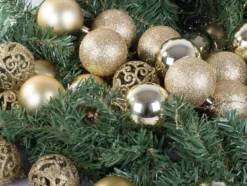 Julgranskulor plast guld 100-pack med stjärna 30-60 mm
