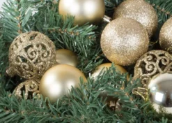 Julgranskulor plast guld 100-pack med stjärna 30-60 mm