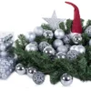 Julgranskulor plast silver 100-pack med Bethlehemstjärna 30-60 mm