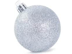 Julgranskulor plast silver 100-pack med Bethlehemstjärna 30-60 mm