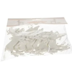 Julgranskulor renmotiv vit glitter plast 9-pack 9,5x7 cm
