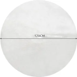Julgransmatta vit 120 cm fluffig polyester