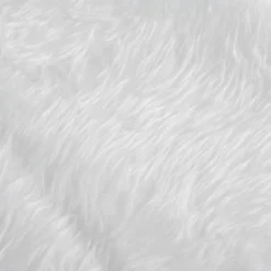 Julgransmatta vit 120 cm fluffig polyester