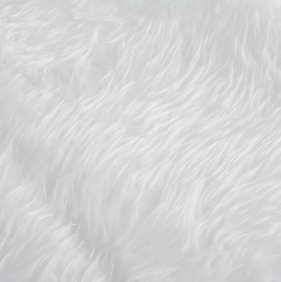Julgransmatta vit 120 cm fluffig polyester