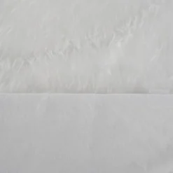 Julgransmatta vit 90 cm långhårig polyester