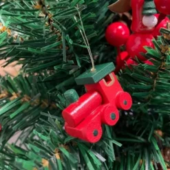 Julgranspynt i trä / Dekorationsfigurer 30-pack