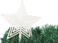 Julgransstjärna i plast vit 23 x 21 cm