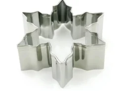 Juliga kakformar i stål 6-pack pepparkaksformar 6,5 cm