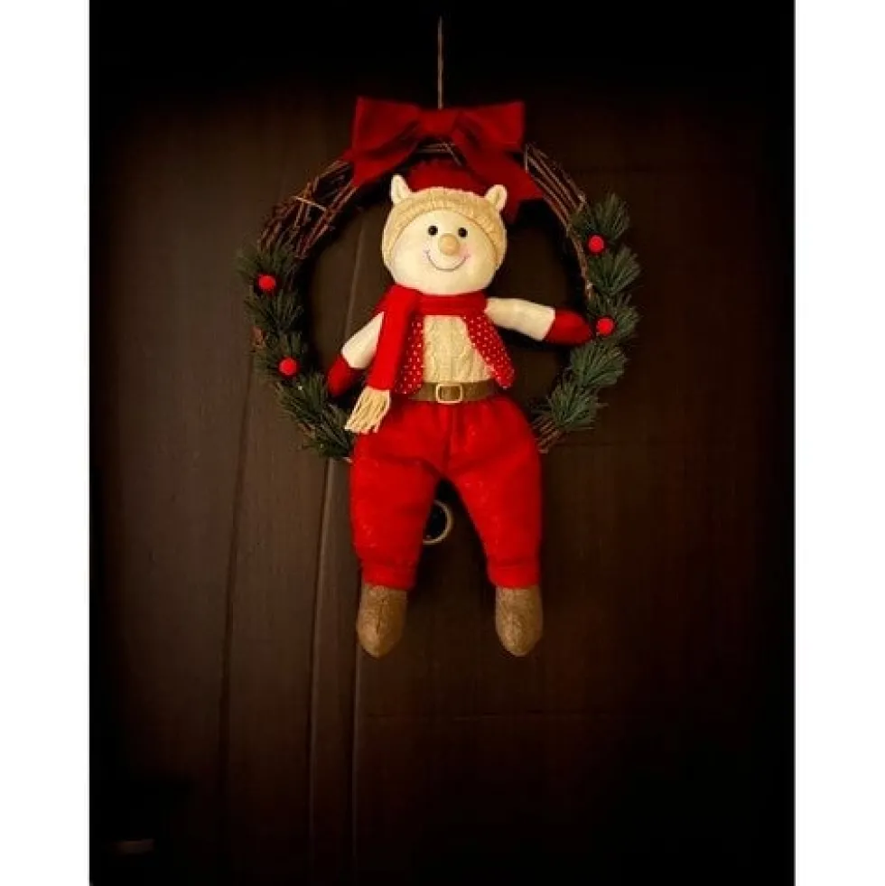 Julkrans julälv 36 cm för dörr/vägg, trä/plast/polyester