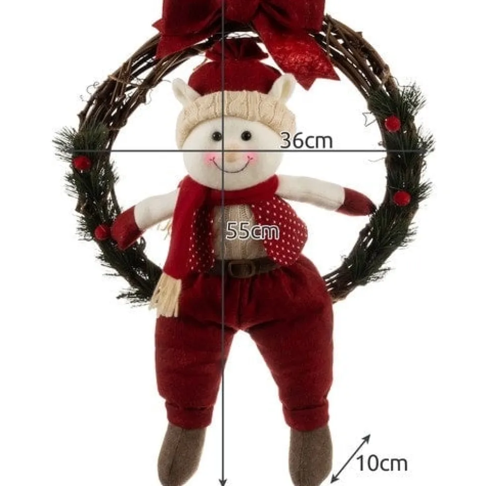 Julkrans julälv 36 cm för dörr/vägg, trä/plast/polyester