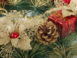 Julkrans med dekorationer Merry Christmas konstgjord 40 cm