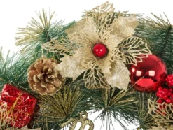 Julkrans med dekorationer Merry Christmas konstgjord 40 cm