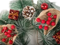 Julkrans med dekoration konstgjorda tallgrenar 30 cm