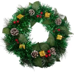 Julkrans med kottar och julmotiv 30 cm för inom- och utomhus