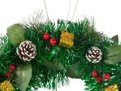 Julkrans med kottar och julmotiv 30 cm för inom- och utomhus