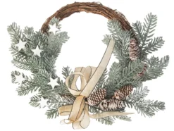 Julkrans med kottar och kvistar diameter 30 cm