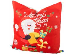Julkuddfodral 45x45 cm tomtemotiv med dold dragkedja