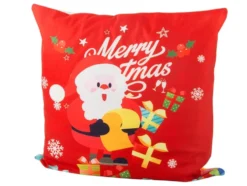 Julkuddfodral 45x45 cm tomtemotiv med dold dragkedja