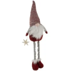 Julälva dekoration 60-82 cm teleskopben böjbar hatt vit/grå/röd