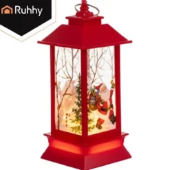 Jullykta LED-ljus röd 12,5 cm batteridriven LR44 (ingår)