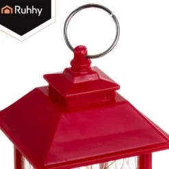 Jullykta LED-ljus röd 12,5 cm batteridriven LR44 (ingår)