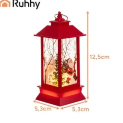 Jullykta LED-ljus röd 12,5 cm batteridriven LR44 (ingår)