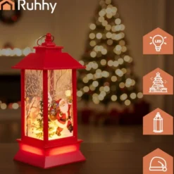 Jullykta LED-ljus röd 12,5 cm batteridriven LR44 (ingår)