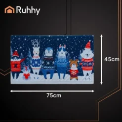 Julmatta dörrmatta 75x45 cm färgglad slitstark lätt att rengöra