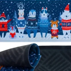 Julmatta dörrmatta 75x45 cm färgglad slitstark lätt att rengöra