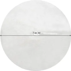 Julmatta under granen vit 72 cm långhårig polyester