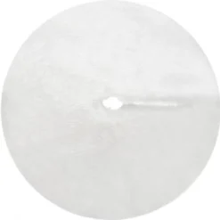 Julmatta under granen vit 72 cm långhårig polyester