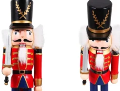 Julnötknäckare soldat i trä 30,5 cm handmålad juldekoration