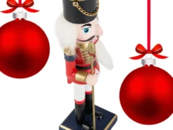 Julnötknäppare soldat i trä 35 cm handmålad